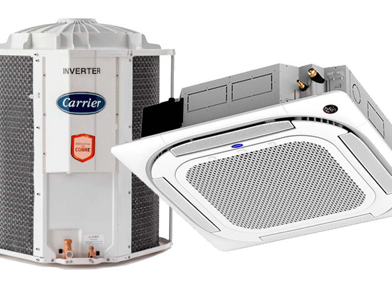 Ar-Condicionado Inverter Carrier Cassete 4 Vias R-32 36.000 Btus Frio 220V