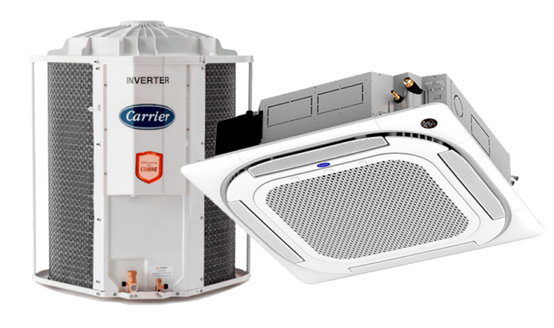 Ar-Condicionado Inverter Carrier Cassete 4 Vias R-32 60.000 Btus Frio 220V