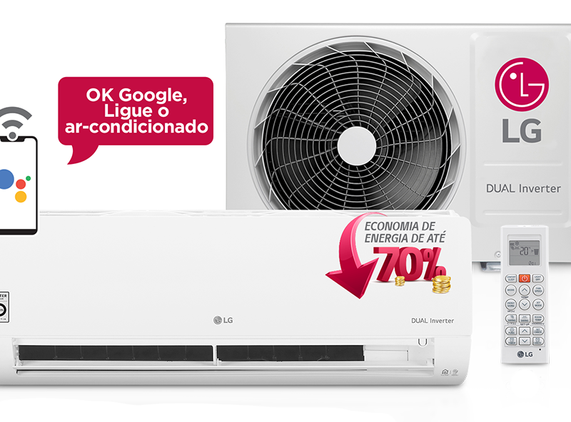 Ar-Condicionado Split LG Dual Inverter Voice 12.000 BTUs Quente/Frio 220V